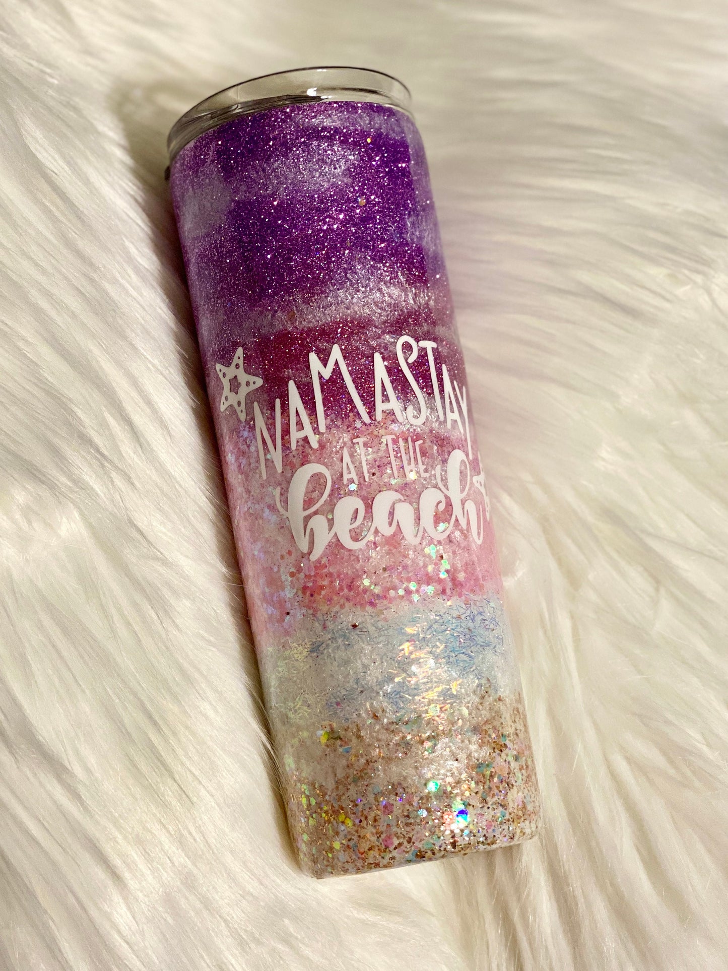 Sunset beach tumbler