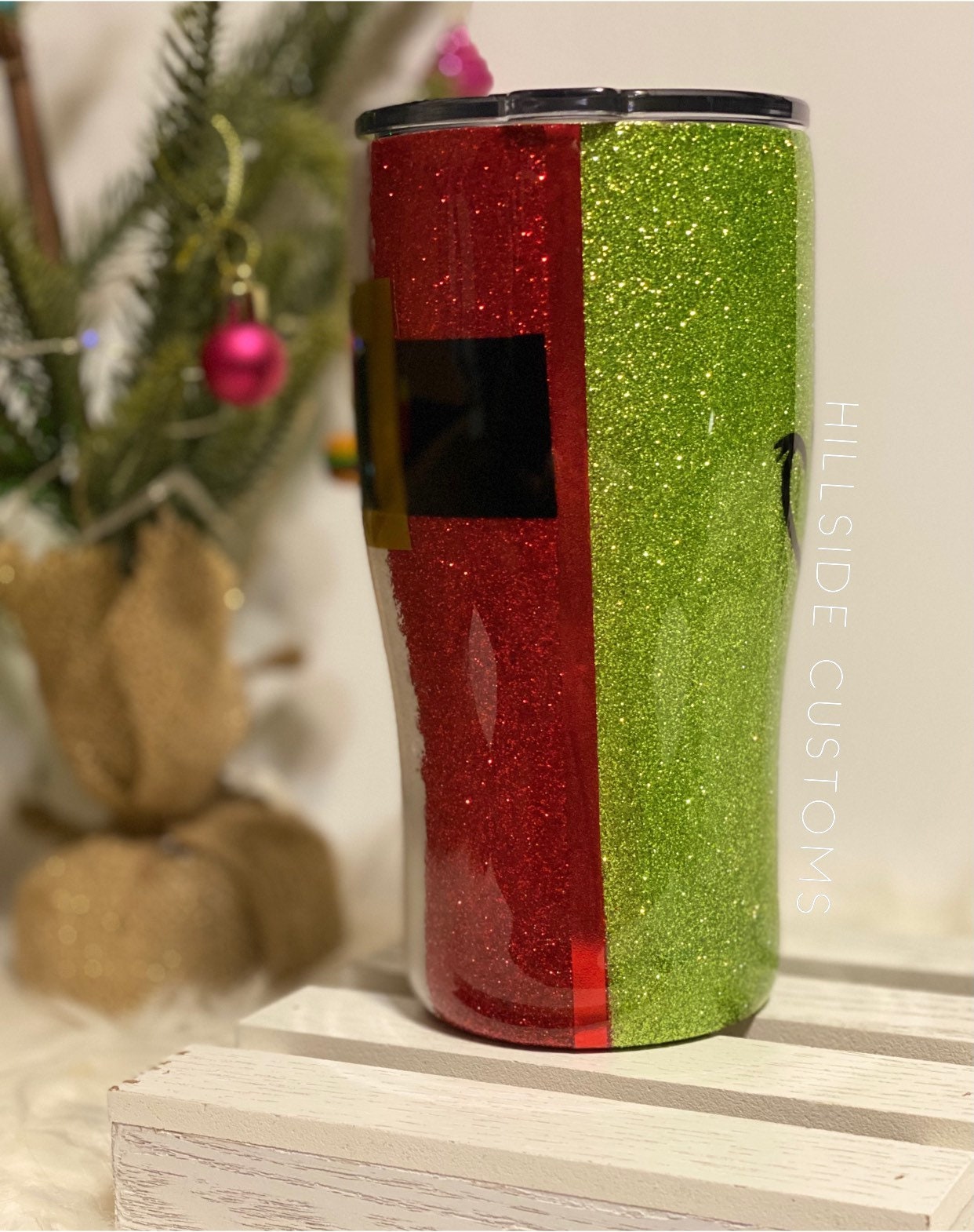 Grinch and Santa Split Tumbler