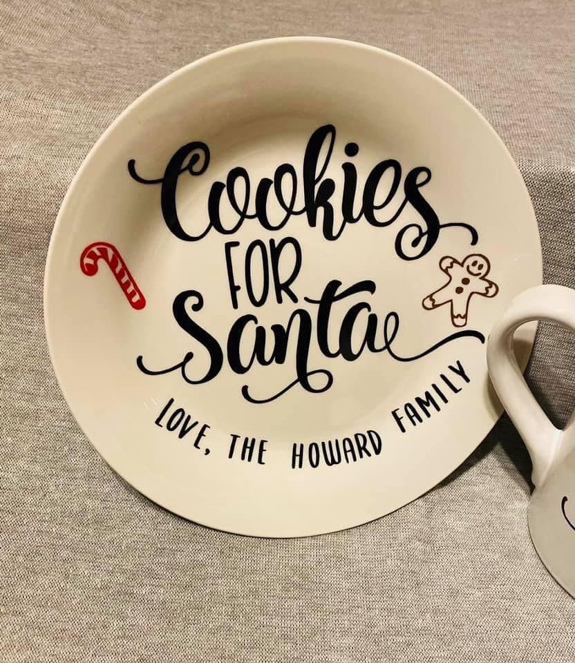 Personalized Plate and Mug Set for Santa