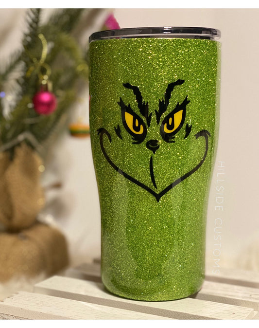 Grinch and Santa Split Tumbler