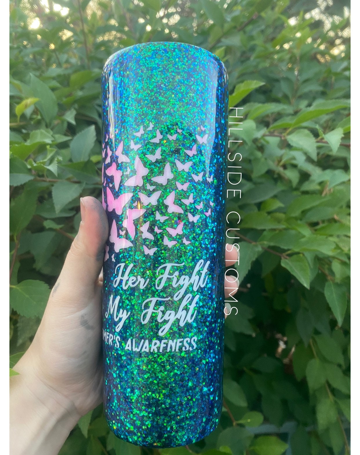 Alzheimer’s awareness tumbler