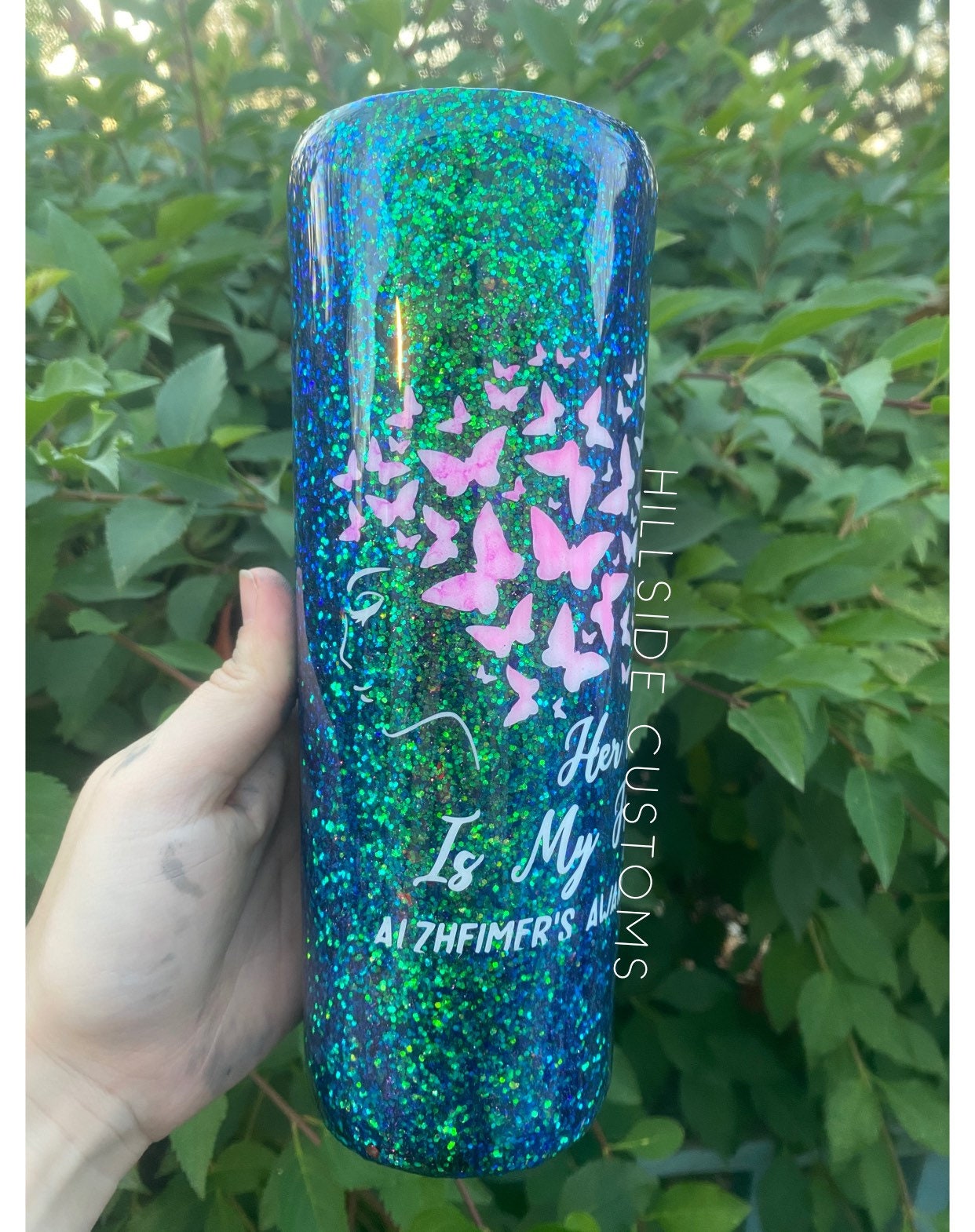 Alzheimer’s awareness tumbler