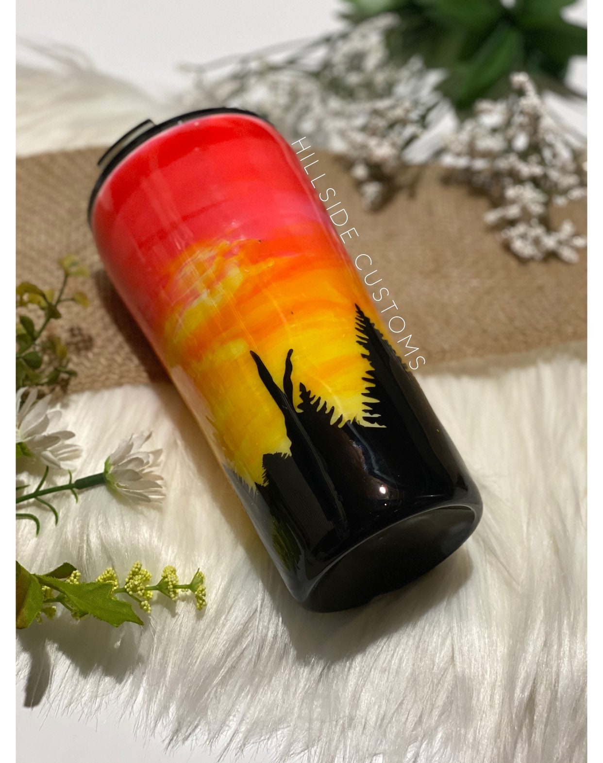 Sunset Deer in Forest Tumbler