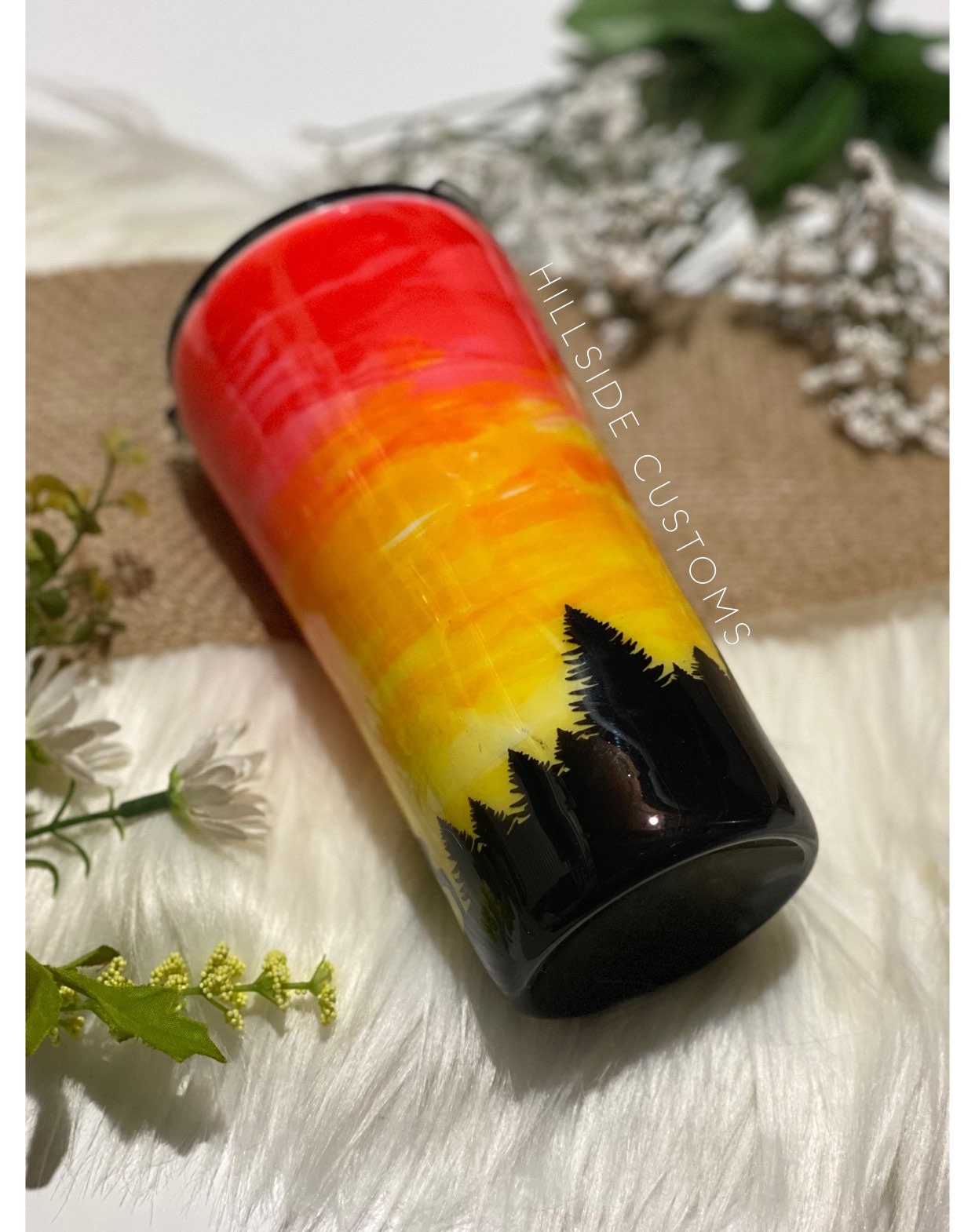 Sunset Deer in Forest Tumbler