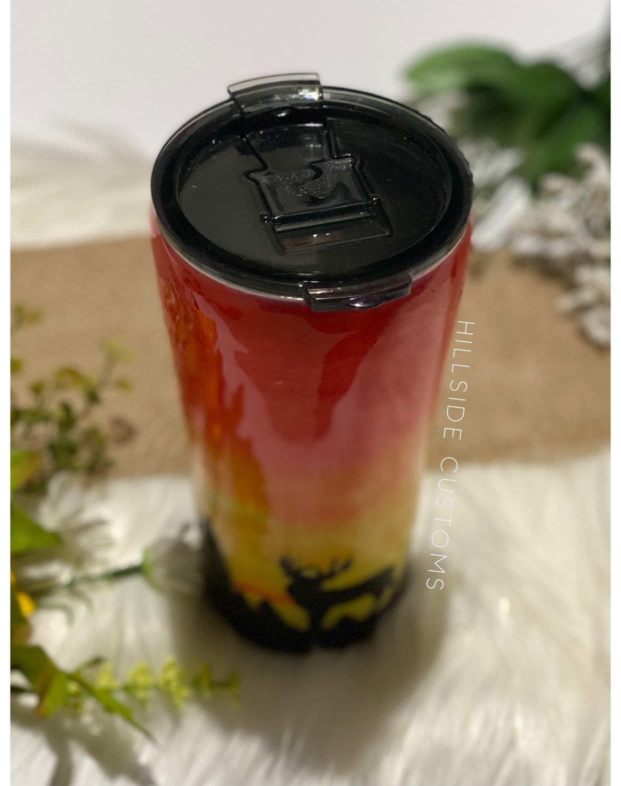 Sunset Deer in Forest Tumbler