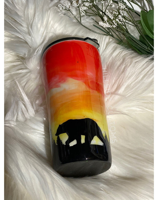 Bear in Sunset Tumbler