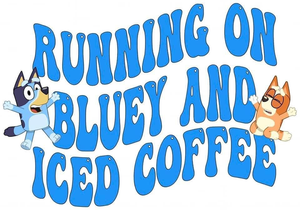 Running on Bluey tee shirt